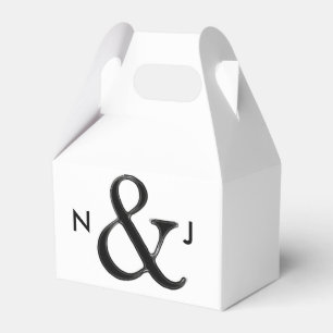 Ballotins Ampersand noir & blanc Chic Custom Wedding Favoris