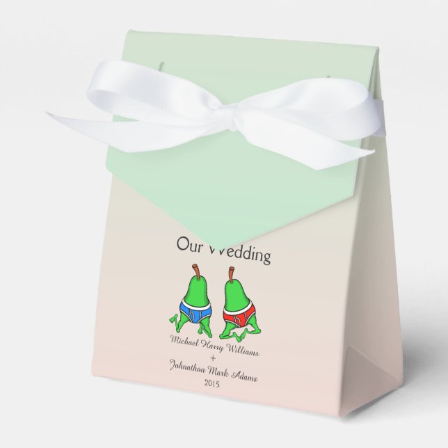 Ballotins Amusants Gay Pair ou poires Mariage Faveur (Verso)