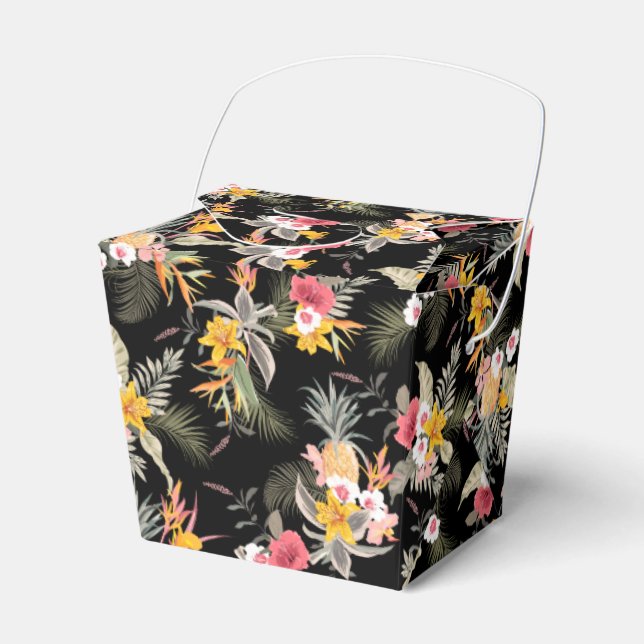 Ballotins Ananas Floral Noir Sortir (Verso)