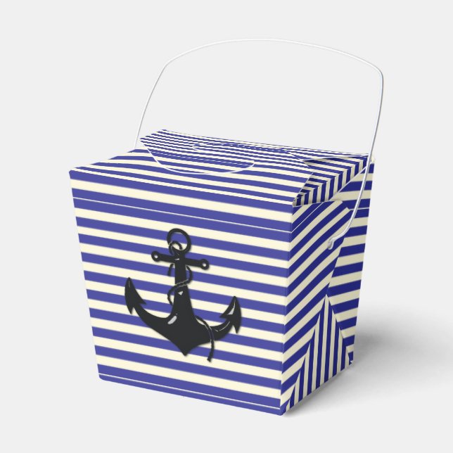 Ballotins Ancre de bateau noir sur les rayures (Verso)