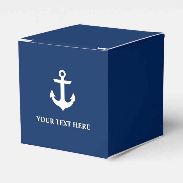 Ballotins Ancre nautique bleu marine Personnalisé (Verso)