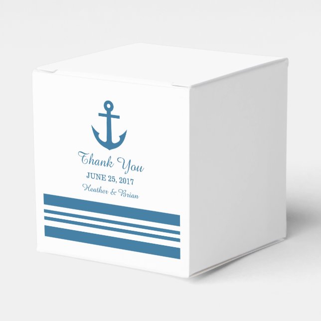 Ballotins Ancres nautiques - Favoris de mariage (Verso)
