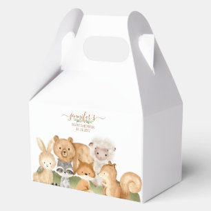 Ballotins Animaux de la forêt boho Baby Shower Floral Script