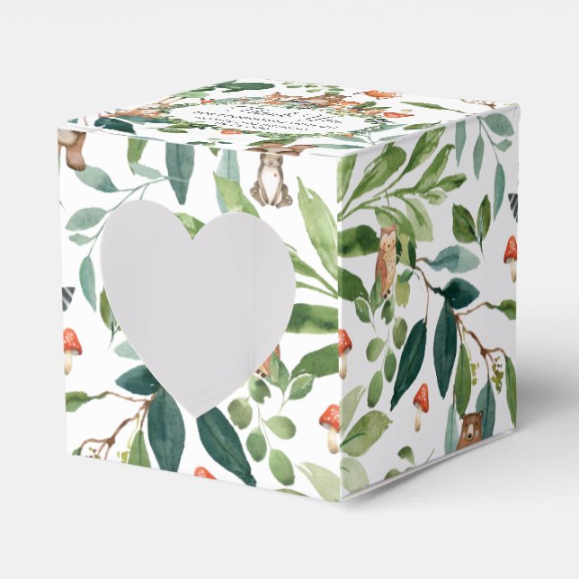 Ballotins Animaux des bois Baby shower d'anniversaire Merci (Verso)