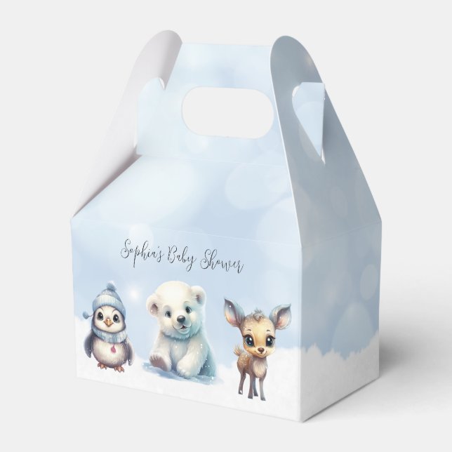 Ballotins Animaux d'hiver Ballotin de Baby shower extérieur  (Verso)