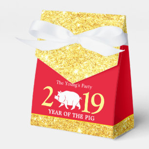 Ballotins Année chinoise du porc 2019 rouges fascinants