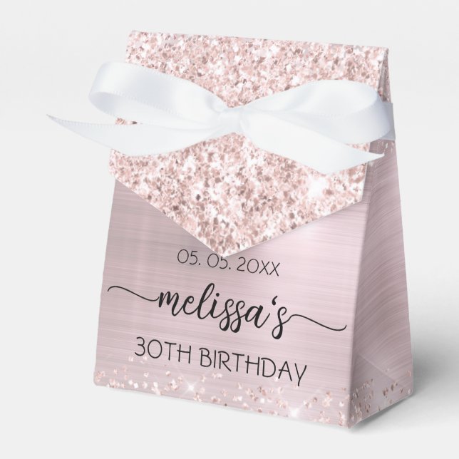 Ballotins Anniversaire Blush Rose Gold Parties scintillant N (Verso)