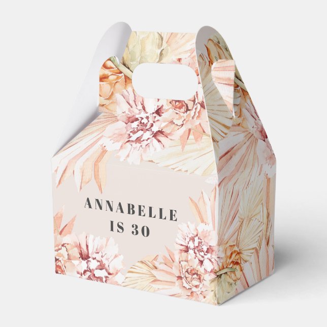 Ballotins Anniversaire bohème moderne pastel floral (Verso)