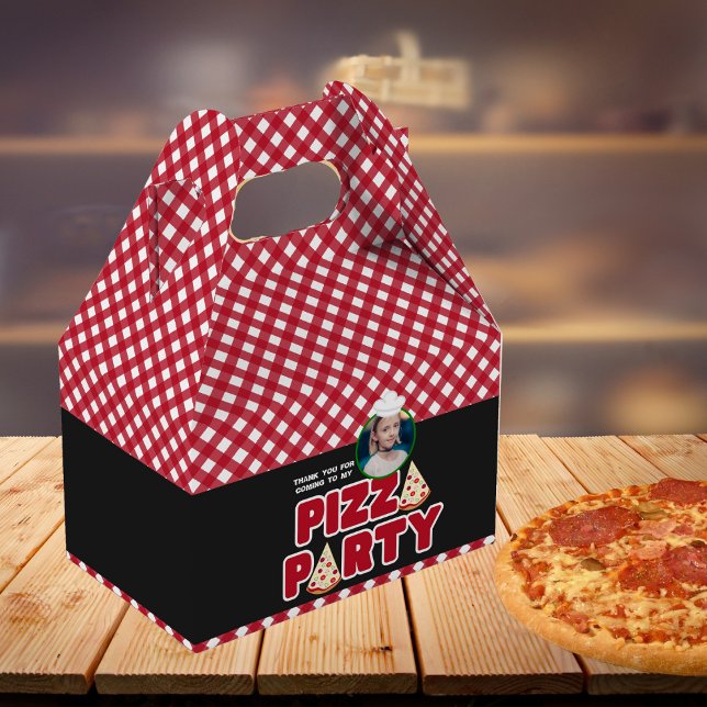 Ballotins Anniversaire de enfant de la fête de la pizza roug (Créateur téléchargé)