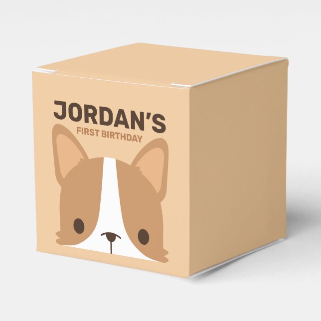 Ballotins Anniversaire du chien de Corgi mignonne (Verso)