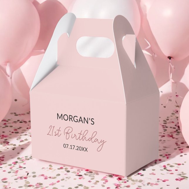Ballotins Anniversaire fête Blush rose Merci Nom (Créateur téléchargé)