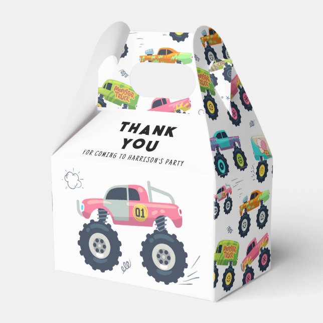 Ballotins Anniversaire Merci moderne Enfants Monster Voiture (Verso)