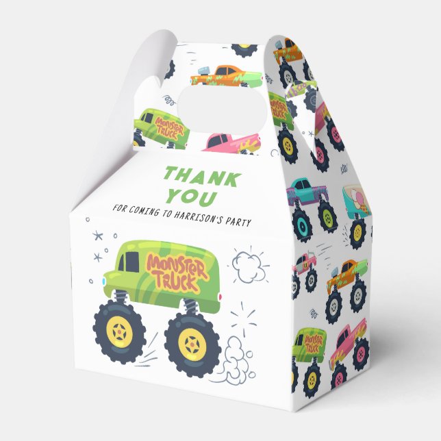 Ballotins Anniversaire Merci moderne Enfants Monster Voiture (Verso)