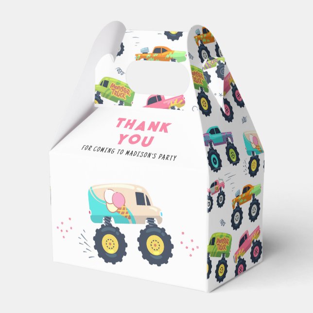 Ballotins Anniversaire Merci moderne Enfants Monster Voiture (Verso)