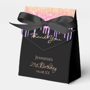 Ballotins Anniversaire noir arc-en-ciel parties scintillant 