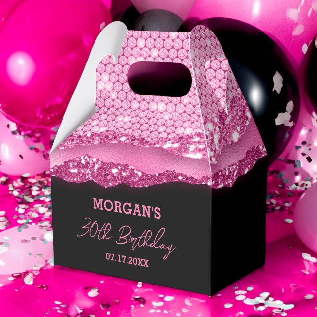 Ballotins Anniversaire Noir rose Parties scintillant Nom Mer (Créateur téléchargé)