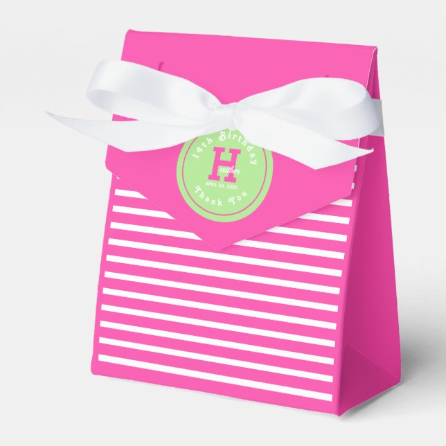 Ballotins Anniversaire Pink ⎮ Blanc Vert Ballotin (Verso)