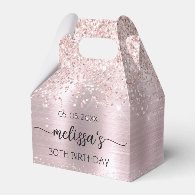 Ballotins Anniversaire Rose Gold Parties scintillant rose No (Verso)