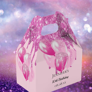 Ballotins Anniversaire rose parties scintillant gouttes ball