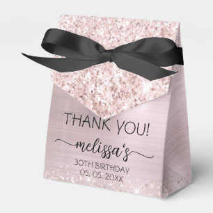 Ballotins Anniversaire Rose Parties scintillant or Monogramm