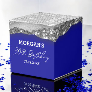 Ballotins Anniversaire Royal Blue Silver Parties scintillant