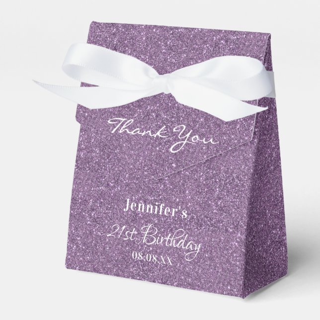 Ballotins Anniversaire violet parties scintillant gouttes mo (Verso)