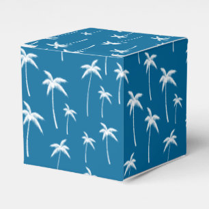 Ballotins Aqua profonde et palmiers blancs