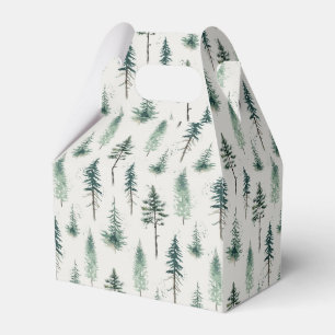 Ballotins Aquarelle Arbres de Noël Motif de vacances