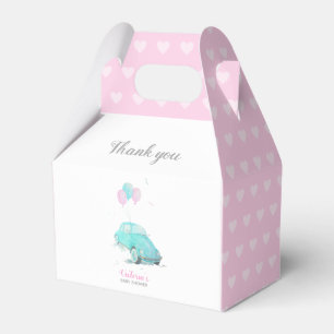 Ballotins Aquarelle Baby shower voiture mignonne fille Ballo