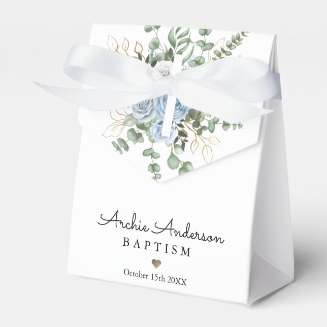 Ballotins Aquarelle Bleu Rose Baptême Christening (Verso)