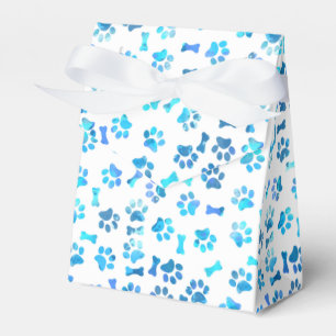 Ballotins Aquarelle bleue Empreintes de pattes Anniversaire