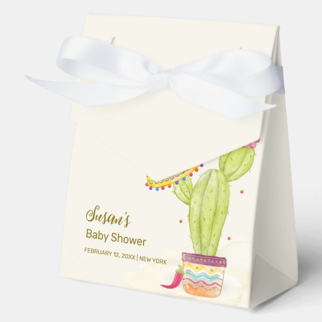 Ballotins Aquarelle Cactus Taco 'Bout A Baby Baby shower (Recto)