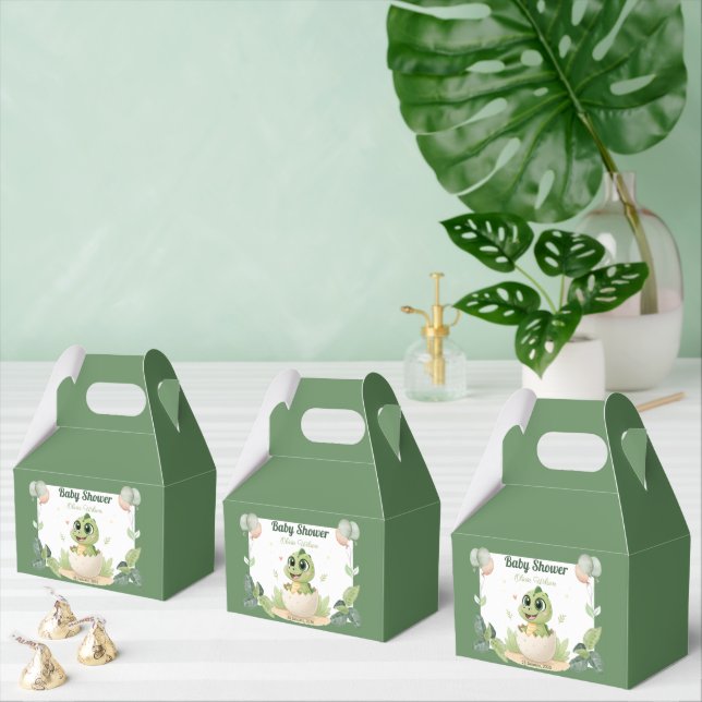 Ballotins Aquarelle Cute Dinosaur Baby shower Garçon de verd (Multiple)