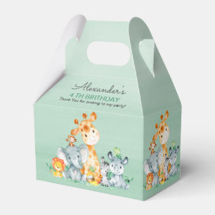 Ballotins Aquarelle Cute Safari Jungle Animaux Anniversaire