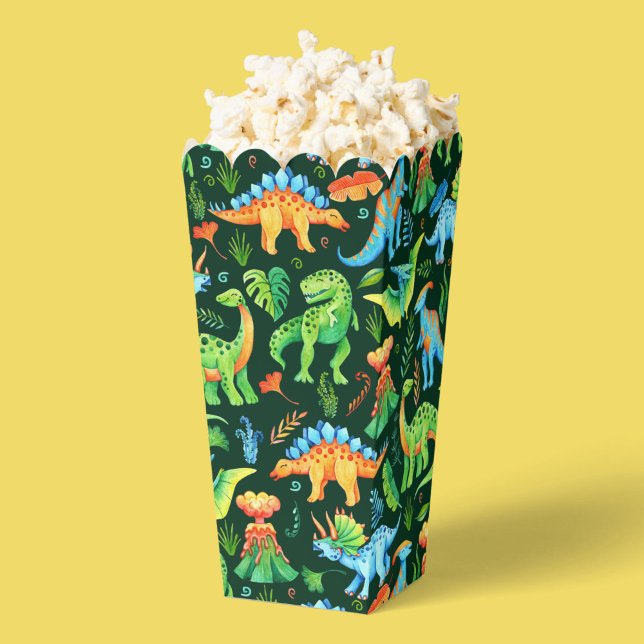 Ballotins Aquarelle Dinosaures Anniversaire du garçon Jurass (Cute Dinosaurs Boy's Birthday Favor Boxes)
