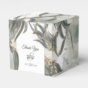 Ballotins Aquarelle Eucalyptus Feuille Mariage vert