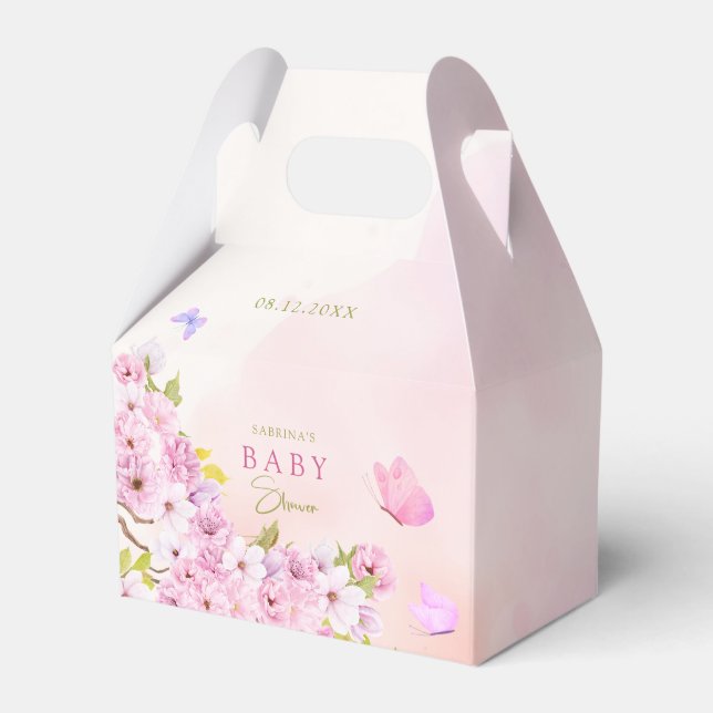 Ballotins Aquarelle Fleur de cerisier C'est un Baby shower d (Verso)