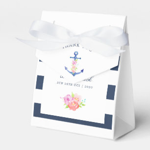 Ballotins Aquarelle Floral Mariage nautique Merci