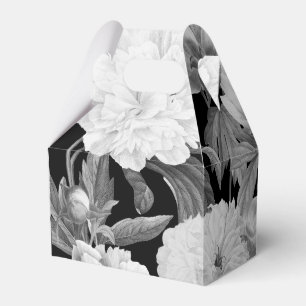 Ballotins Aquarelle florale Black & White Peonies