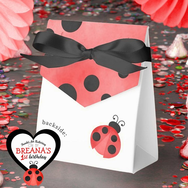 Ballotins Aquarelle Ladybug Anniversaire Treat (Créateur téléchargé)