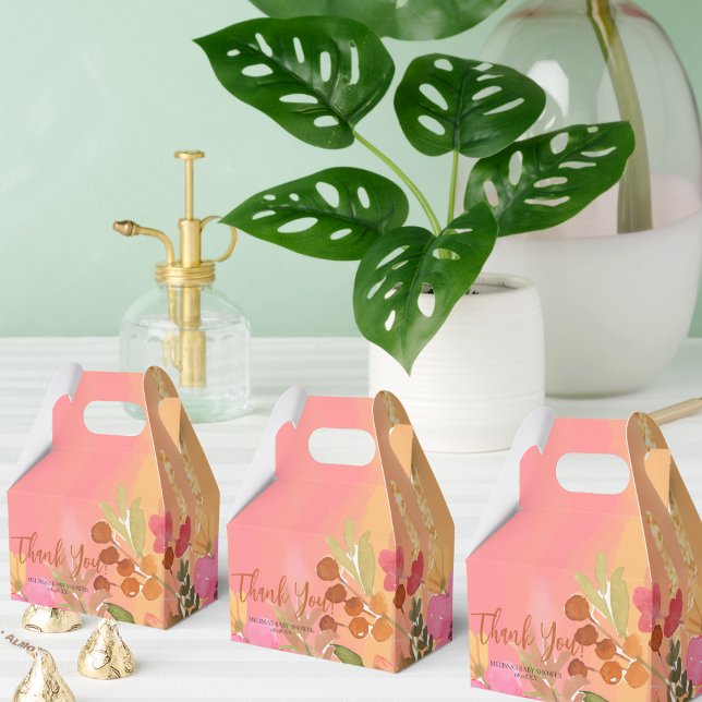 Ballotins Aquarelle Peach Pink Garden Flores (Créateur téléchargé)