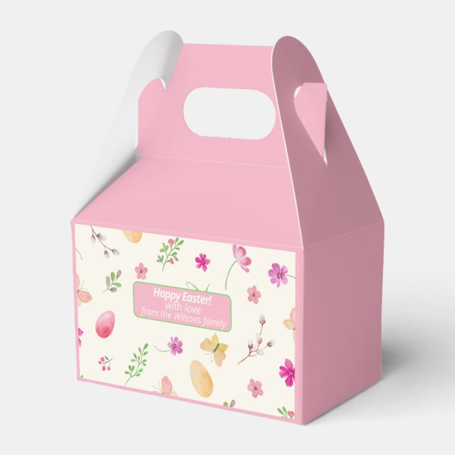 Ballotins Aquarelle personnalisée Floral Ballotin de Pâques (Verso)