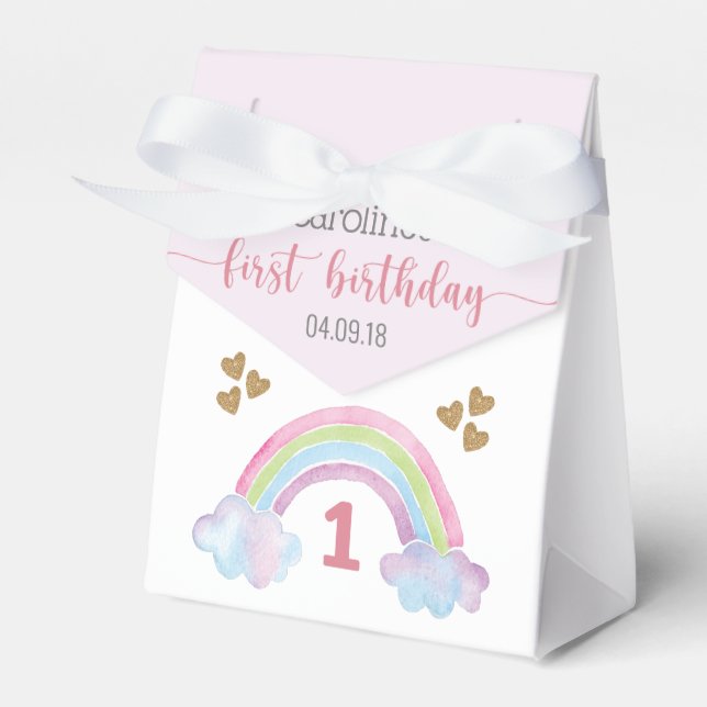 Ballotins Aquarelle Rainbow Parties scintillant Coeur fille  (Verso)