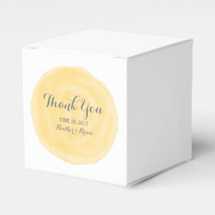 Ballotins Aquarelle ronde jaune Mariage Favoriser les boîtes