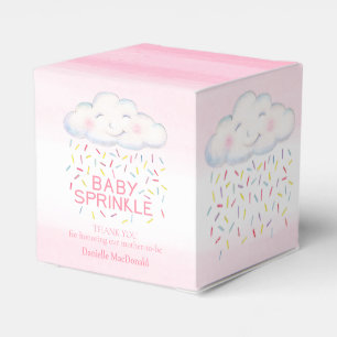 Ballotins Aquarelle rose de bébé nuage merci