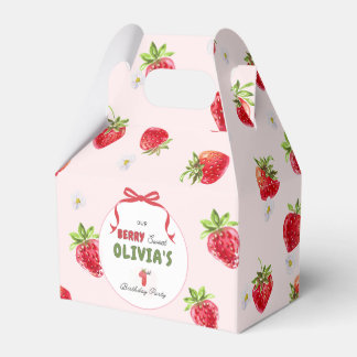 Ballotins Aquarelle rose délicate fraise premier anniversair