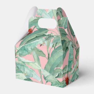 Ballotins Aquarelle rose moderne Tropical Banana Palm Feuill