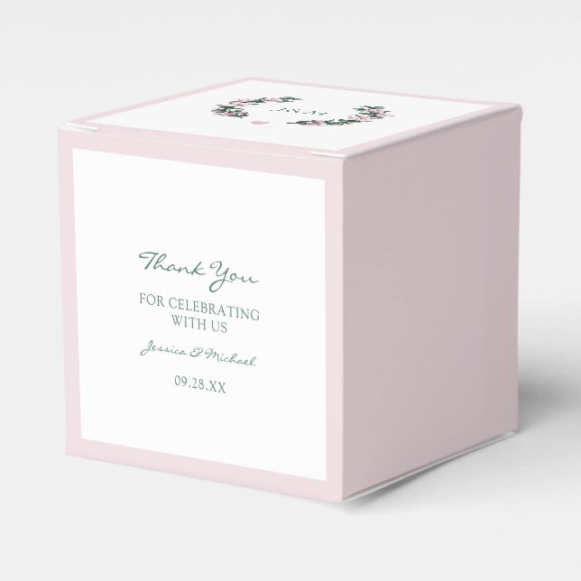 Ballotins Aquarelle rose poussiéreuse Magnolia Bouquet Maria (Verso)