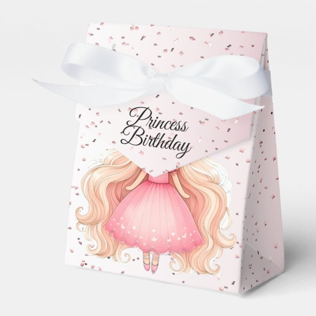 Ballotins Aquarelle rose princesse Anniversaire (Verso)