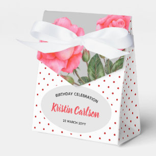 Ballotins Aquarelle rose rose rouge blanc Pois Motif